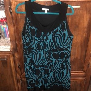 Super cute teal and black dress